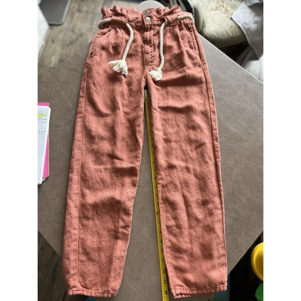 Veronica Beard Pants Size 2‎ With Robe Belt Coral Color